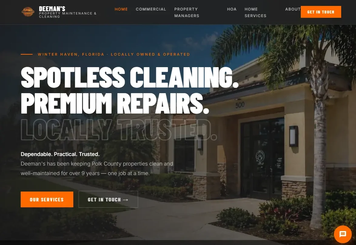 Deeman's Maintenance and Cleaning website