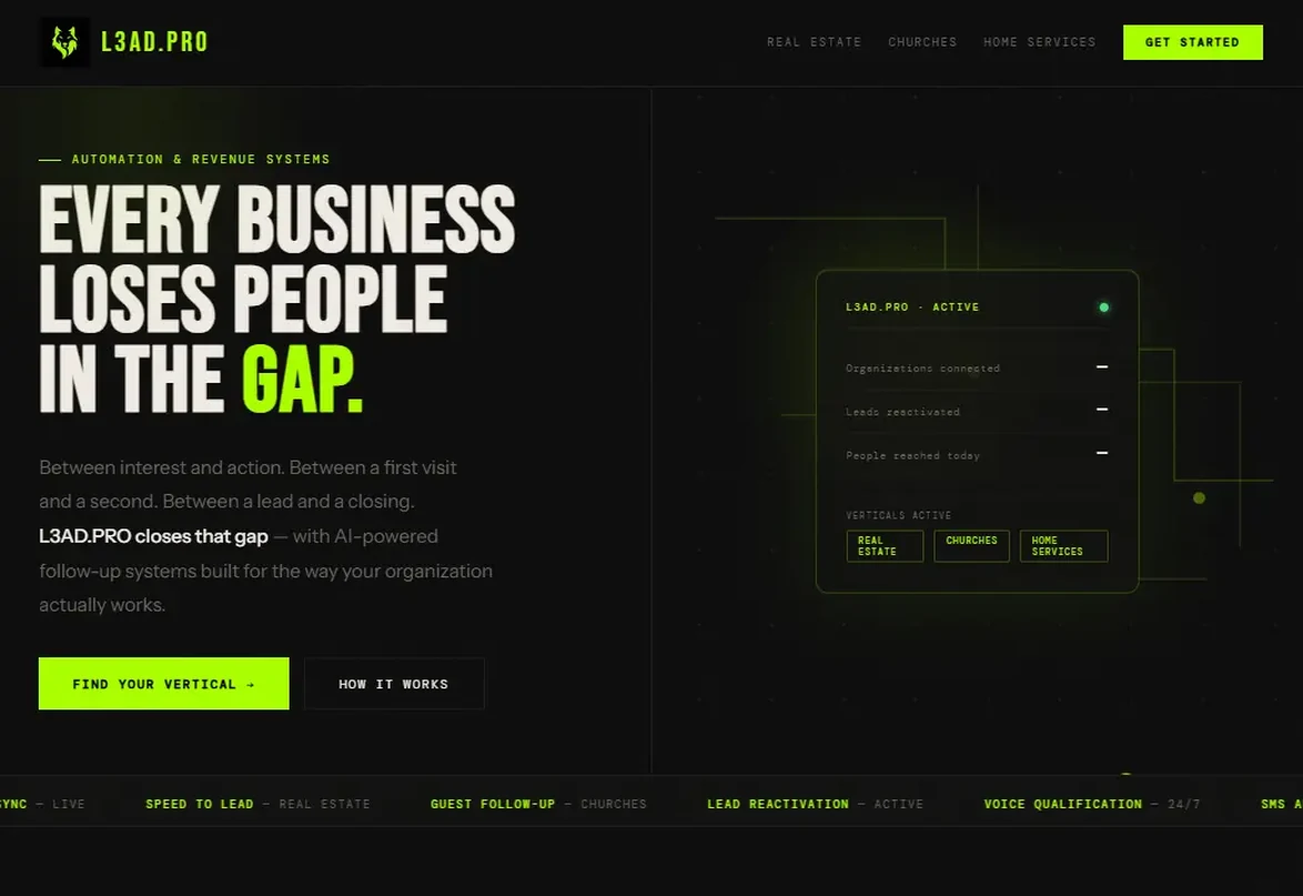 L3AD.PRO AI lead-reactivation platform website